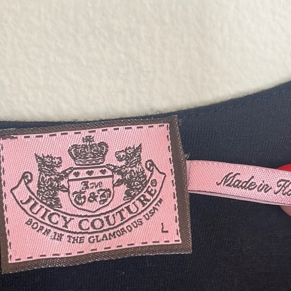 Juicy Couture black sequin trim dress L - Picture 2 of 3